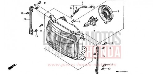 PROJECTEUR (CBR1000FH/FJ/FM) CBR1000FH de 1987